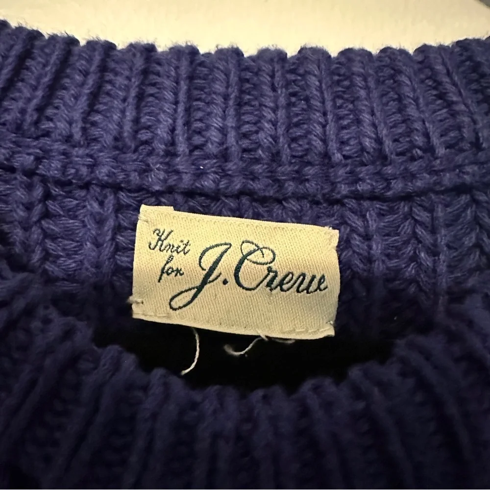 J. Crew Heritage Cotton Shaker Stitch Pullover Sweater Blue Size Men’s Large